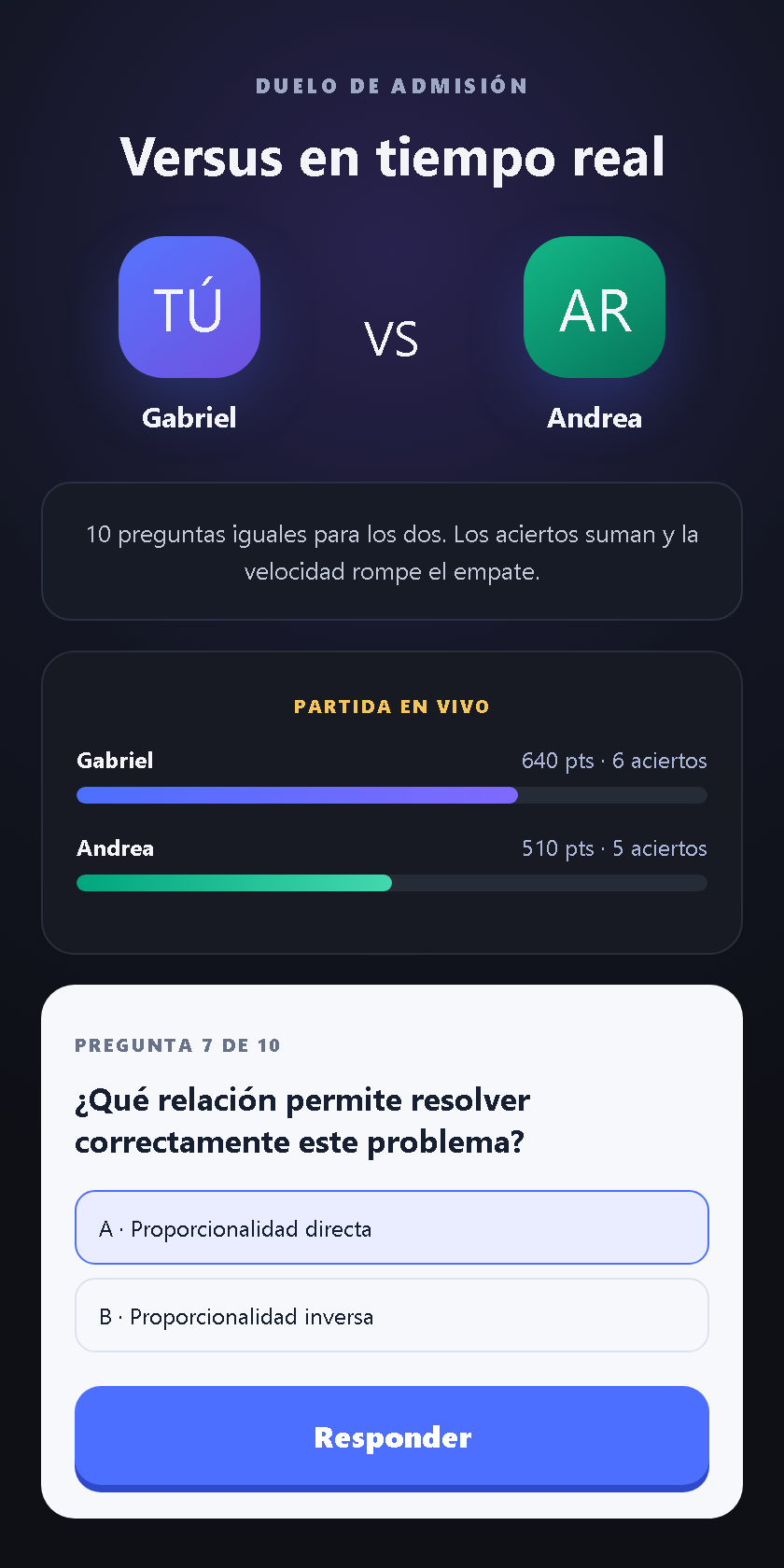 Duelo de Admisión en Ingresa